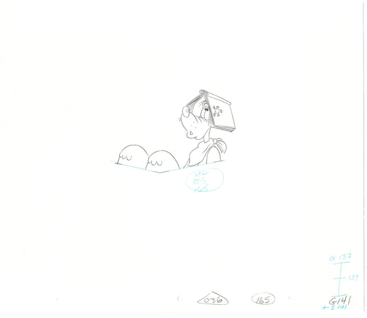 GOOF TROOP Walt Disney Original Production Animation Cartoon Drawing 1992 B-056