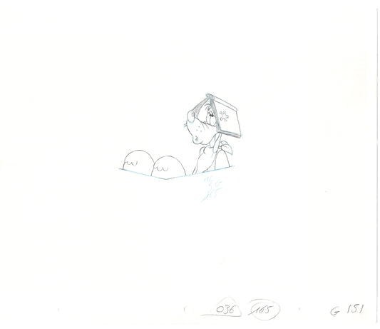 GOOF TROOP Walt Disney Original Production Animation Cartoon Drawing 1992 B-057