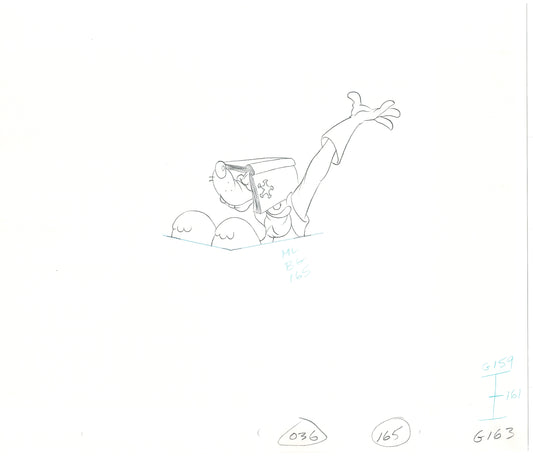 GOOF TROOP Walt Disney Original Production Animation Cartoon Drawing 1992 B-063