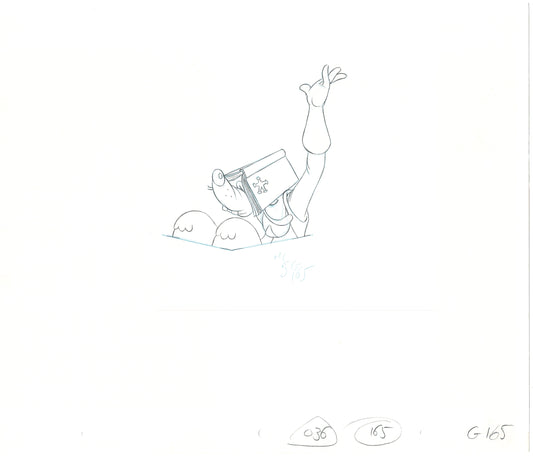 GOOF TROOP Walt Disney Original Production Animation Cartoon Drawing 1992 B-064
