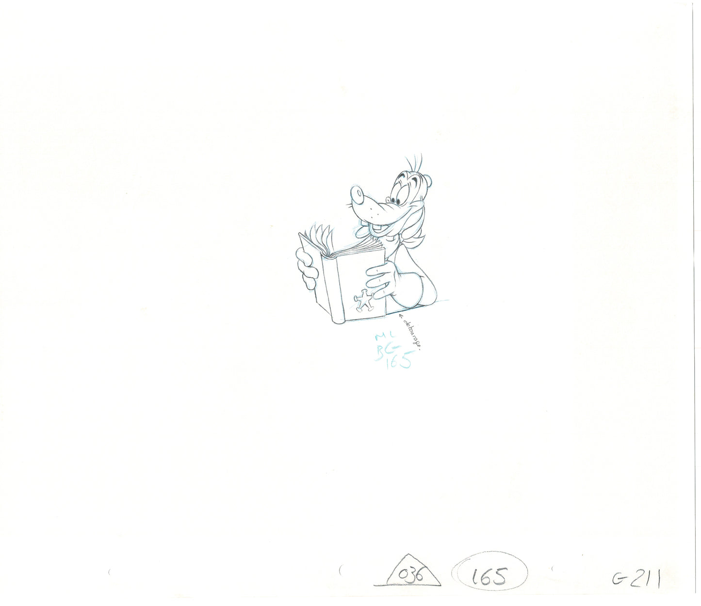 GOOF TROOP Walt Disney Original Production Animation Cartoon Drawing 1 ...