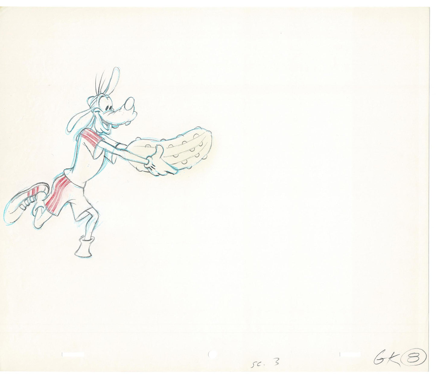 Vintage Walt Disney Sport Goofy Original Production Animation Drawing 2