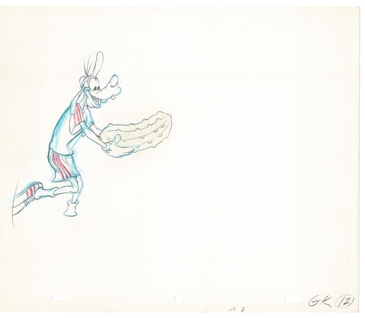 Vintage Walt Disney Sport Goofy Original Production Animation Drawing 8