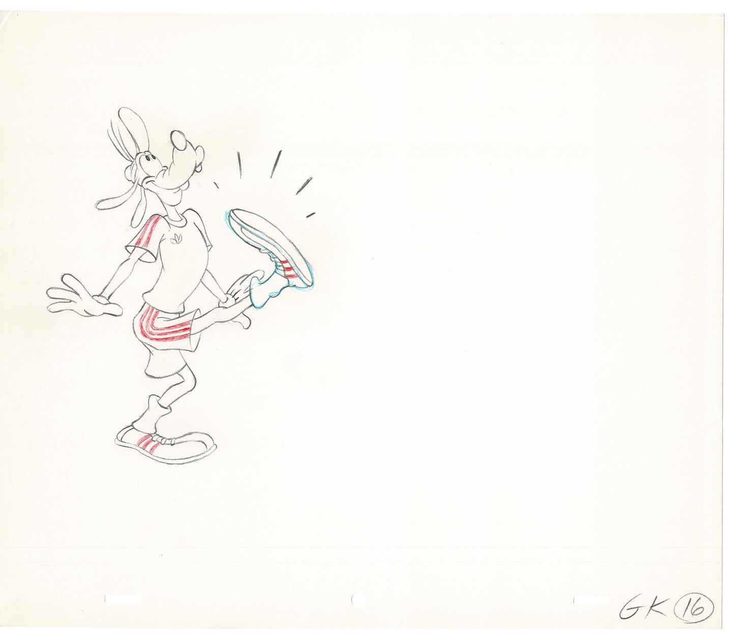 Vintage Walt Disney Sport Goofy Original Production Animation Drawing 11