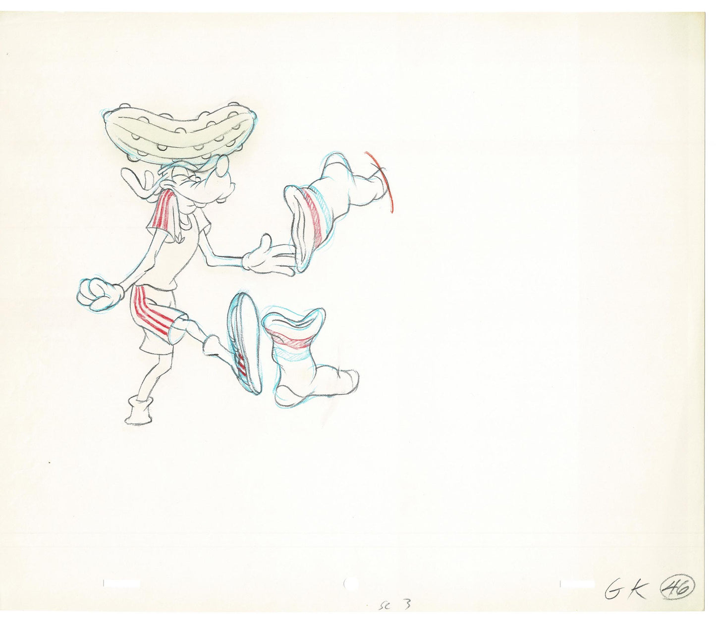 Vintage Walt Disney Sport Goofy Original Production Animation Drawing 14