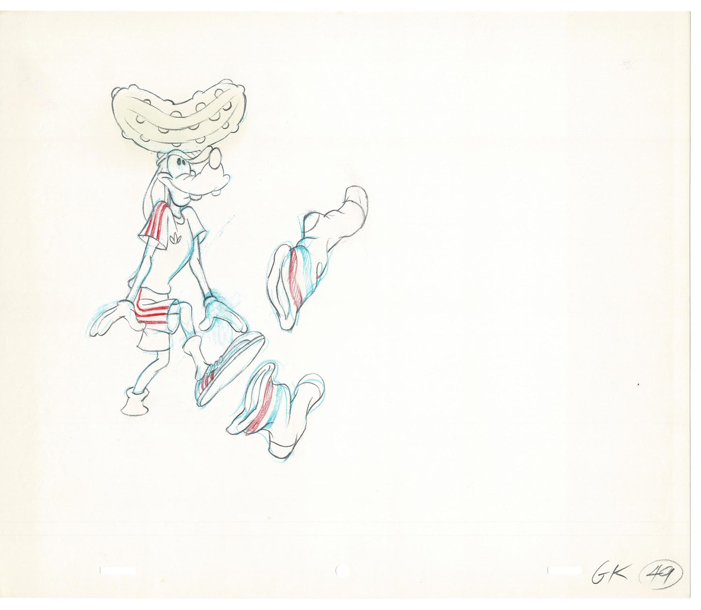 Vintage Walt Disney Sport Goofy Original Production Animation Drawing 17