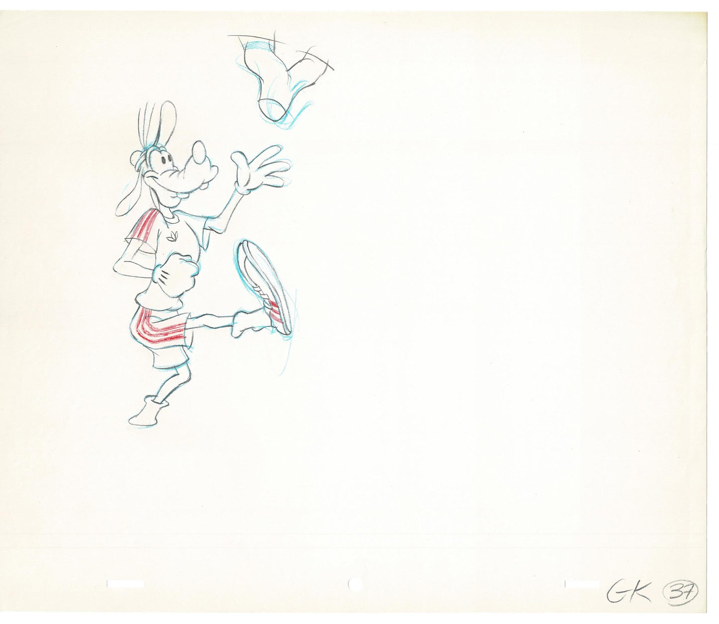 Vintage Walt Disney Sport Goofy Original Production Animation Drawing 20