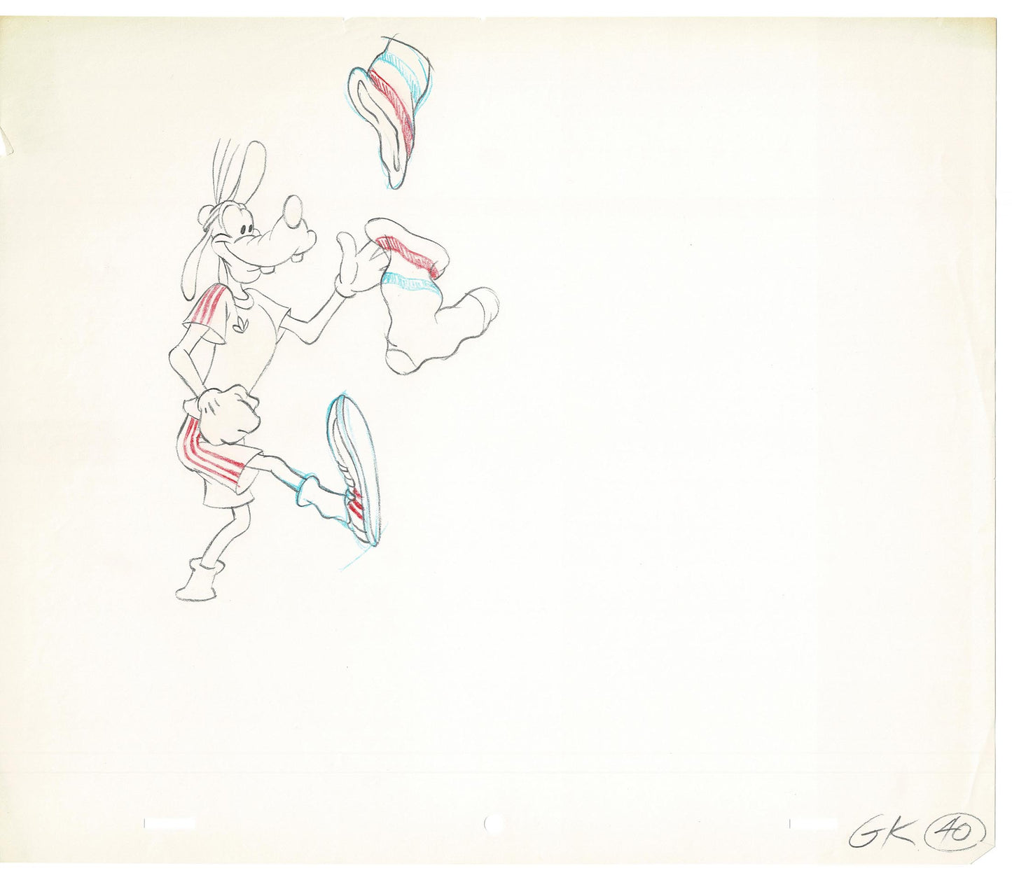 Vintage Walt Disney Sport Goofy Original Production Animation Drawing 22