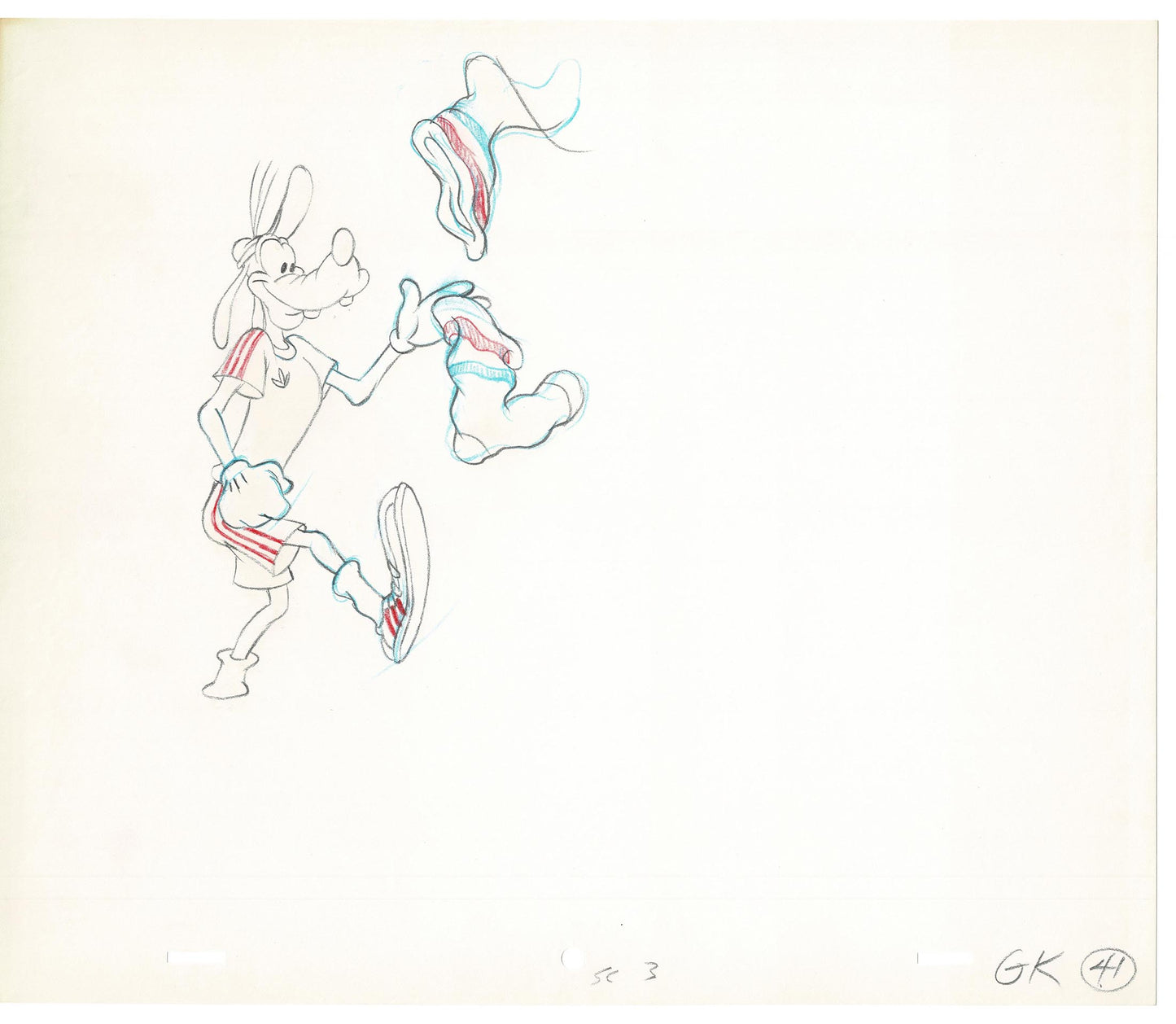 Vintage Walt Disney Sport Goofy Original Production Animation Drawing 23