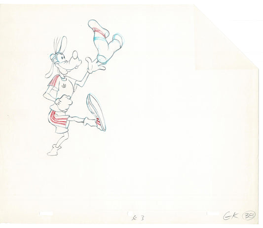 Vintage Walt Disney Sport Goofy Original Production Animation Drawing 24