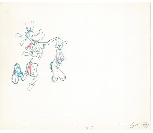 Vintage Walt Disney Sport Goofy Original Production Animation Drawing 25