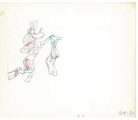 Vintage Walt Disney Sport Goofy Original Production Animation Drawing 28