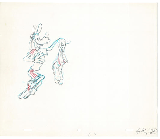 Vintage Walt Disney Sport Goofy Original Production Animation Drawing 29