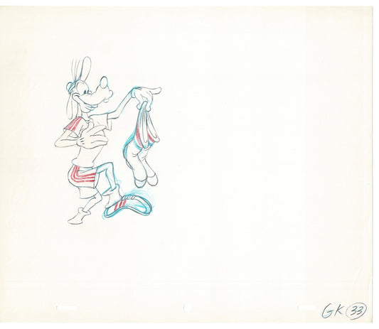 Vintage Walt Disney Sport Goofy Original Production Animation Drawing 30