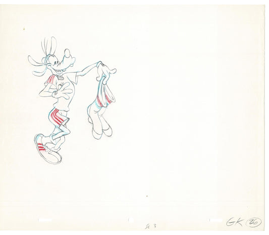 Vintage Walt Disney Sport Goofy Original Production Animation Drawing 33