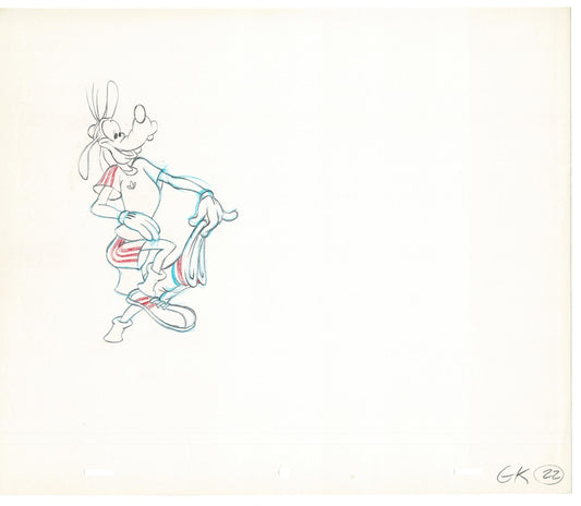 Vintage Walt Disney Sport Goofy Original Production Animation Drawing 36