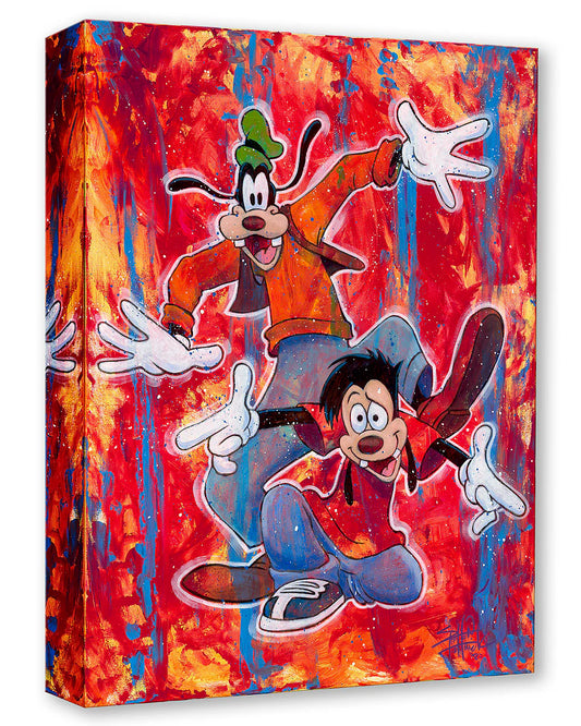 Goof Troop Walt Disney Fine Art Stephen Fishwick Limited Edition Treasures on Canvas Print TOC "Goofy and Max"
