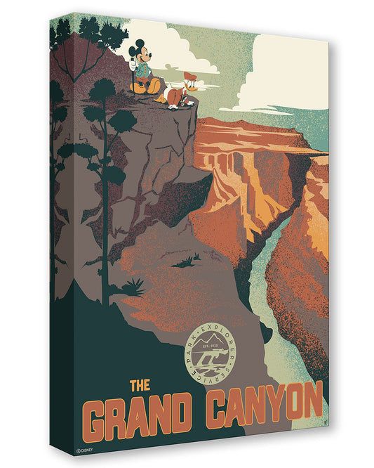 Mickey Mouse Hiking Walt Disney Fine Art Bret Iwan Limited Edition of 1500 TOC Treasures on Canvas Print "Grand Canyon" National Park