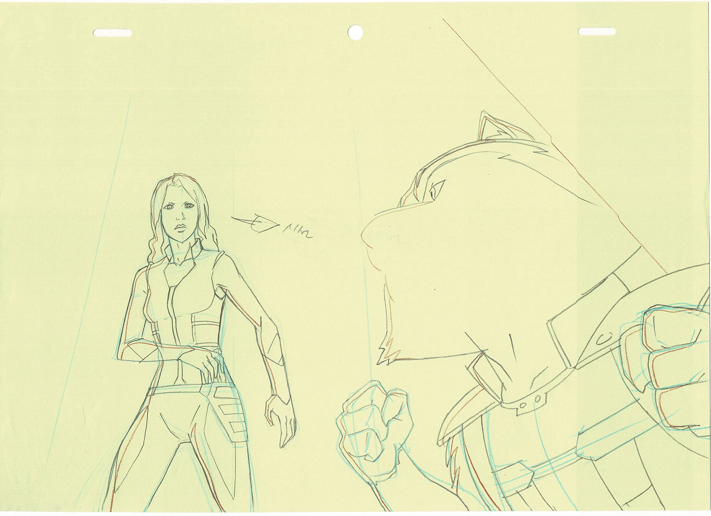 Guardians of the Galaxy Production Animation Cel Drawing Marvel 2015-2019 A08