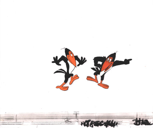Heckle and Jeckle Production Animation Cel Setup and Drawing Filmation 1979-80 D-J12