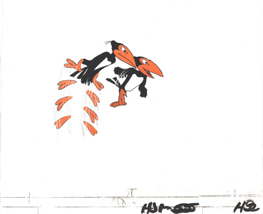 Heckle and Jeckle Production Animation Cel Setup and Drawing Filmation 1979-80 D-29