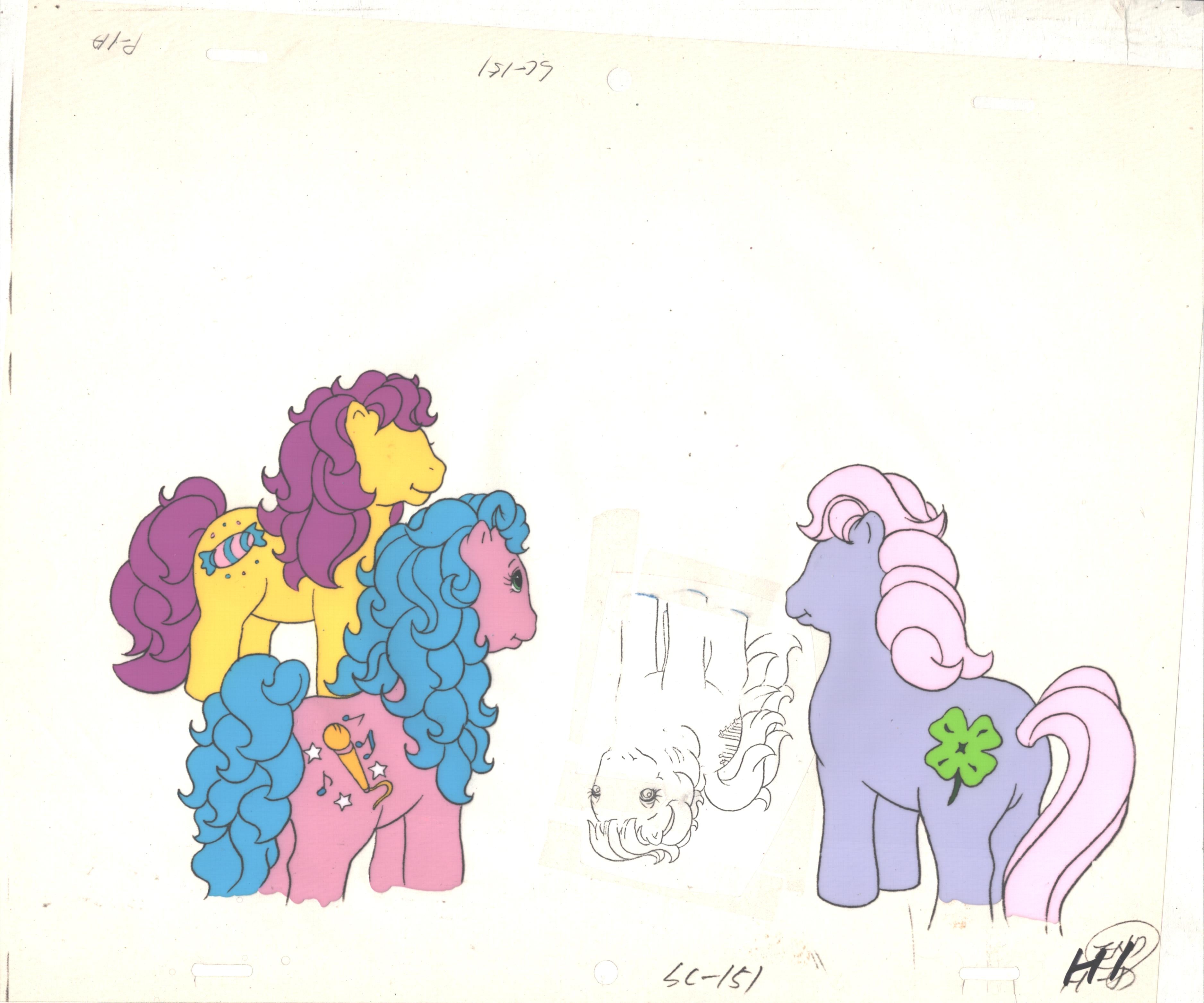 Sunbow Animation Style My Little Pony Original Production Animation Cel Hasbro Sunbow 1980s o ...