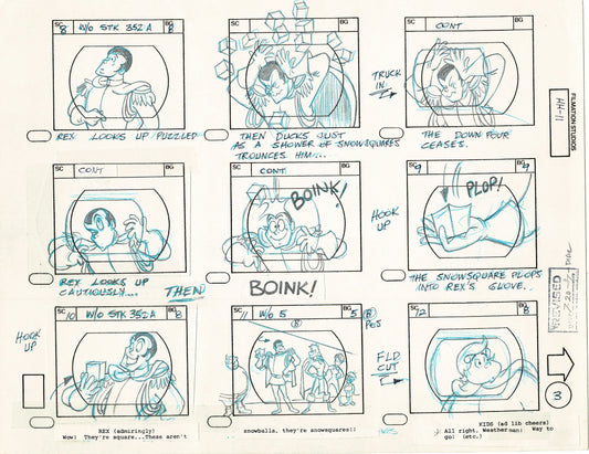 Hero High 1981 Production Animation Storyboard Page Filmation A-003