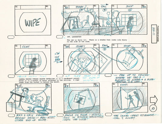 Hero High 1981 Production Animation Storyboard Page Filmation A-011