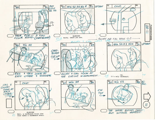 Hero High 1981 Production Animation Storyboard Page Filmation A-012