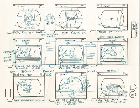 Hero High 1981 Production Animation Storyboard Page Filmation A-020