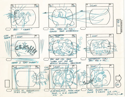 Hero High 1981 Production Animation Storyboard Page Filmation A-022