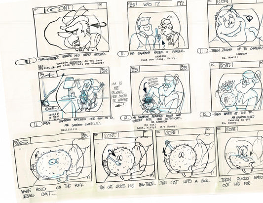 Hero High 1981 Production Animation Storyboard Page Filmation B-005