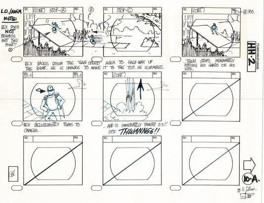 Hero High 1981 Production Animation Storyboard Page Filmation B-012