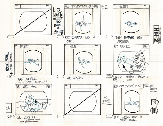 Hero High 1981 Production Animation Storyboard Page Filmation B-013