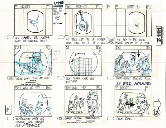 Hero High 1981 Production Animation Storyboard Page Filmation B-014