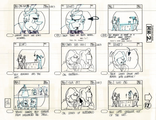 Hero High 1981 Production Animation Storyboard Page Filmation B-019