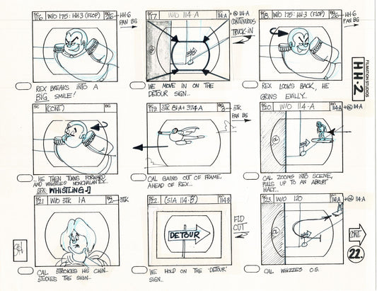 Hero High 1981 Production Animation Storyboard Page Filmation B-026