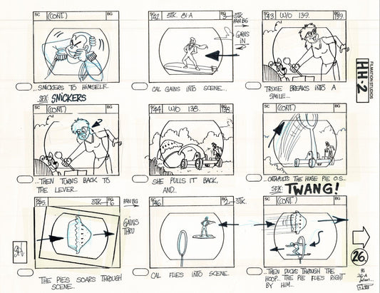 Hero High 1981 Production Animation Storyboard Page Filmation B-030