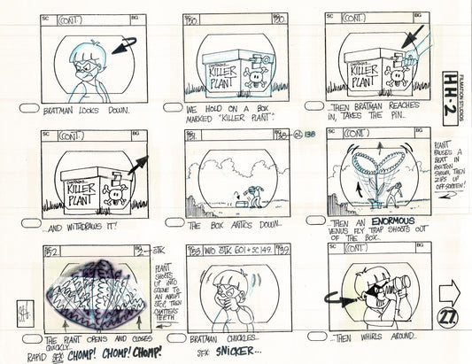 Hero High 1981 Production Animation Storyboard Page Filmation B-032