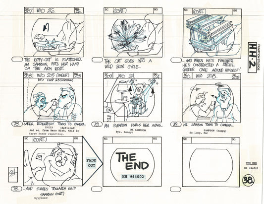 Hero High 1981 Production Animation Storyboard Page Filmation B-043