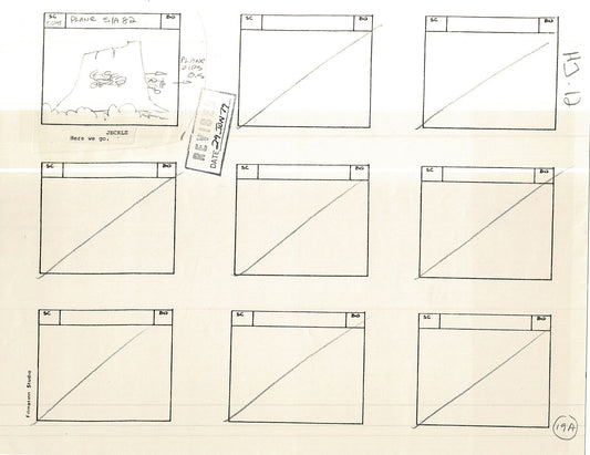Heckle and Jeckle Storyboard Art Cartoon 2 Pages Vintage Filmation 1979 F-25