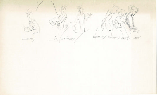 Hercules Walt Disney Production Animation Drawing Used to Make an Episode Wendell Washer A13