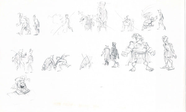 Hercules Walt Disney Production Animation Drawing Used to Make an Epis ...
