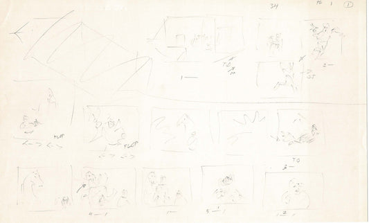 Hercules Walt Disney Production Animation Drawing Used to Make an Episode Wendell Washer A17