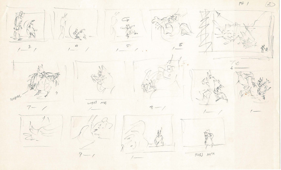 Hercules Walt Disney Production Animation Drawing Used to Make an Epis ...