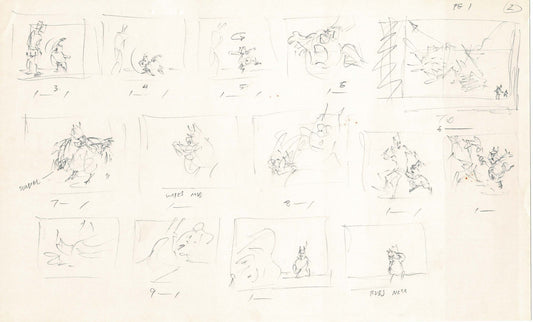 Hercules Walt Disney Production Animation Drawing Used to Make an Episode Wendell Washer A18