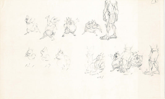 Hercules Walt Disney Production Animation Drawing Used to Make an Episode Wendell Washer A19