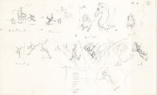 Hercules Walt Disney Production Animation Drawing Used to Make an Episode Wendell Washer A21