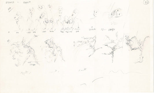 Hercules Walt Disney Production Animation Drawing Used to Make an Episode Wendell Washer A38