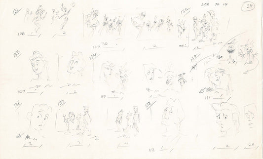 Hercules Walt Disney Production Animation Drawing Used to Make an Episode Wendell Washer A44